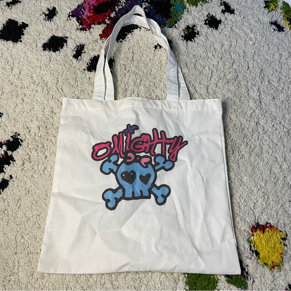 Omighty skull tote bag